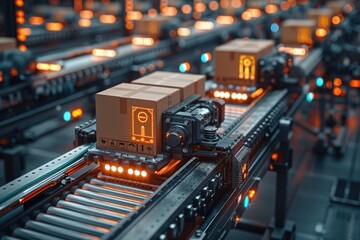 Advanced Logistics Warehouse: Modern Automation with Digital Technology and Efficient Supply Chain