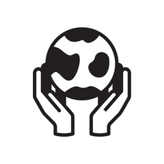 Holding Earth Solid Black