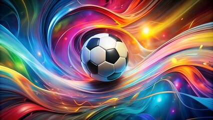 Abstract Interpretation of Soccer Through Shapes and Colors  generative AI