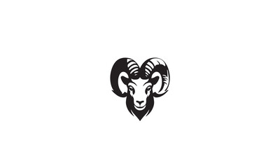 Ram head mascot white background