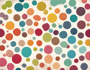 Fototapeta premium Cute Colorful Polka Dot Grunge Background