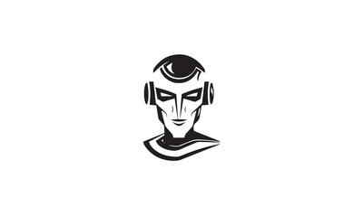 Robot vector logo design