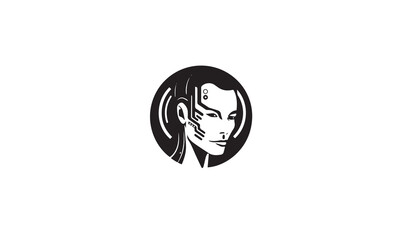 Robot vector logo design