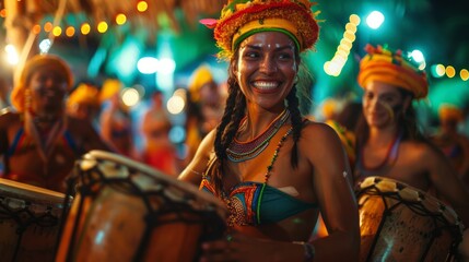 Authentic cultural celebration featuring traditional folk dances colorful decorations, and a festive atmosphere filled with music and joy