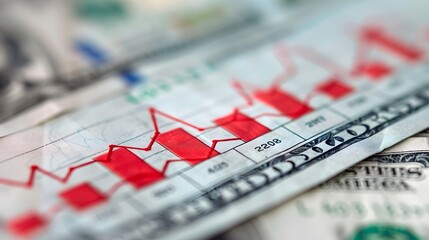 Stock Data with Urban Background and Analytical Charts, Illustrating Market Fluctuations