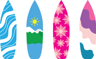Surfboard Sports and Competition Illustration Icons