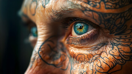 A series of close-up portraits of tattooed individuals, with the focus on their inked skin and the stories their tattoos tell.


