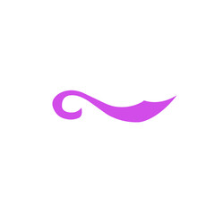 purple tail swoosh calligraphy