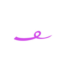 purple tail swoosh calligraphy