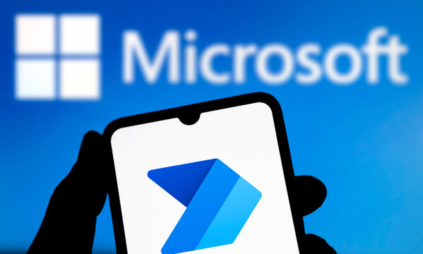 Dhaka, Bangladesh- 13 Aug 2024: Microsoft Power Automate logo is displayed on smartphone.