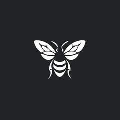 wild bee animal logo vector illustration template design