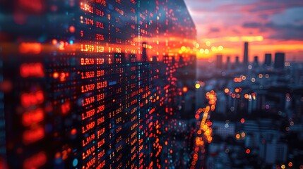 Stock market trading chart finance business investment graph chart analysis economic data stock exchange trading floor