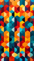 **** Revolving Geometric Shapes: The Masterful Tessellation of Colors & Symmetry