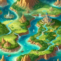Fantasy landscape, castle