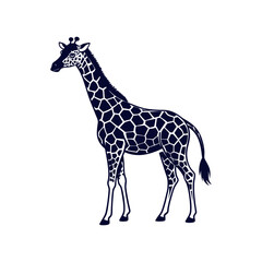 Giraffe silhouette vector Clipart isolated design illustration	
