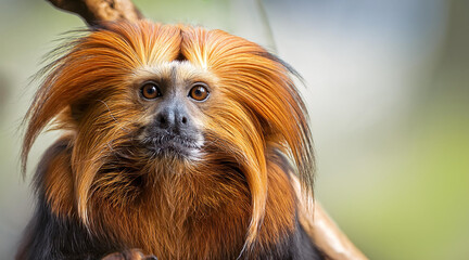 Naklejka premium Golden Lion Tamarin Brazil National Animal