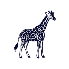 Giraffe silhouette vector Clipart isolated design illustration	