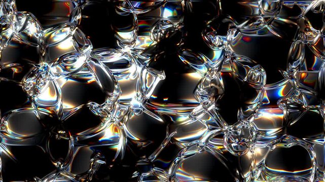 Sapphire caustics nn Black Background. Abstract Modern Background 4K.
