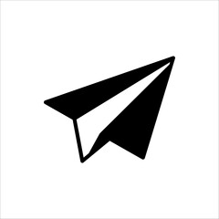 Paper plane icon. Sending messages icon. Vector illustration isolated on a white background. Vector sign for mobile app and web sites.