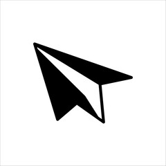 Paper plane icon. Sending messages icon. Vector illustration isolated on a white background. Vector sign for mobile app and web sites.