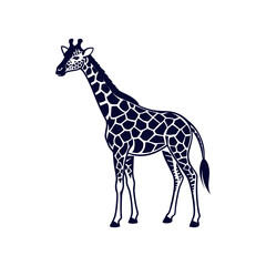 Naklejka premium Giraffe silhouette vector Clipart isolated design illustration 