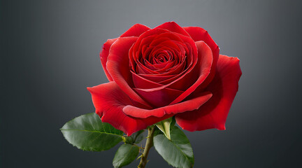 Fototapeta premium red rose isolated on black