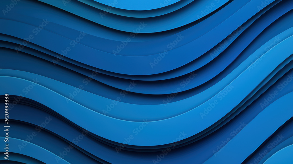 Poster a mesmerizing abstract background with layered blue waves creating a sense of depth and motion, perf