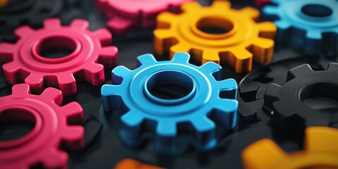 Colorful Gears Background