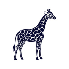 Giraffe silhouette vector Clipart isolated design illustration	