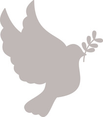 Dove with branch Vector Illustration