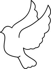 Dove Outline Vector Illustration