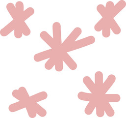 Pink Star Doodle Pattern