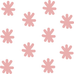 Pink Star Doodle Pattern
