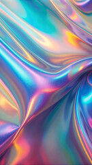 Naklejka premium vertical iridescent holo abstract background, phone smartphone wallpaper