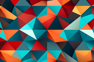 Obraz premium **** Revolving Geometric Shapes: The Masterful Tessellation of Colors & Symmetry