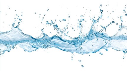 Water Splash on White Background