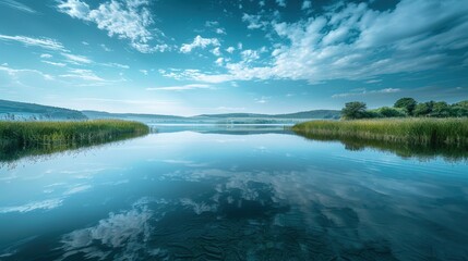 Fototapeta premium Serene Lake Reflection