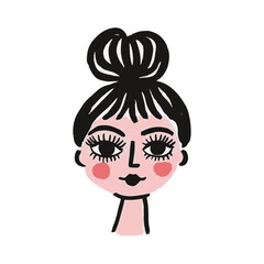 Vector quirky crying valentine's heart, groovy cute comic character. Boho doodle modern print, funny hand-drawn playful art