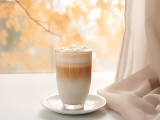 coffee latte in glass