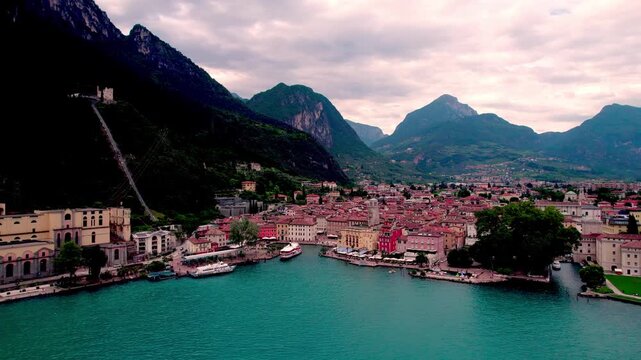 Riva del Garda at Lake Garda in Italy