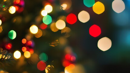 Colorful Holiday Lights Bokeh