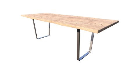 Illustration of a table made of wood for home interiors and to beautify the room on a white background