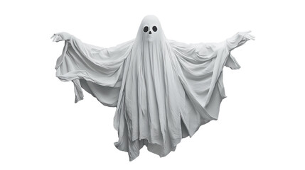Fototapeta premium White Ghost Floating isolated on transparent or white background