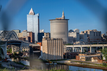 Naklejka premium downtown Cleveland, Ohio