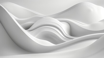 Fototapeta premium Abstract White Wave Design