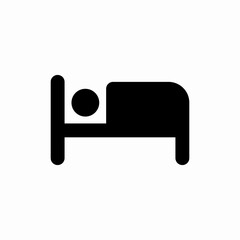 bed sleep hotel icon sign