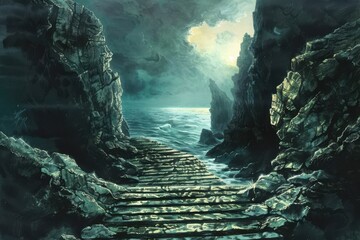 Stone Pathway Through the Sea