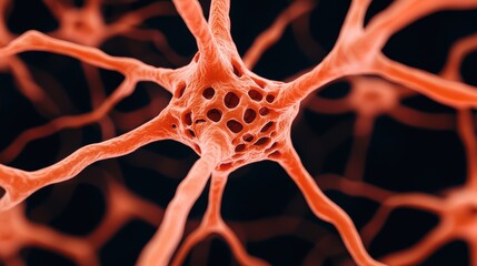 Intricate Network of Peripheral Nerves - Coordination, Anatomy, and Function with Copy Space, 8K High Detail