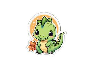 Naklejka premium Dinosaur character