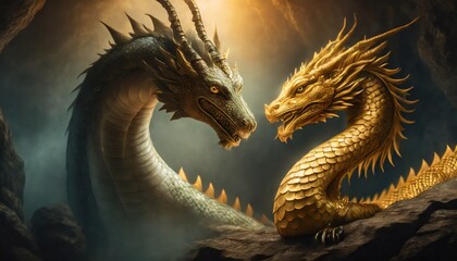Fototapeta premium chinese dragon in the garden